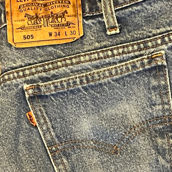 Vintage 90s Men's Orange Tab Levi's 505 Made in USA Jeans Size 32x30 - Picture 5 of 10
